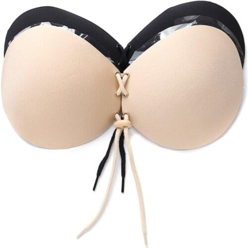 1pc Sexy Women Strapless Backless Seamless Invisible Bra Self-Adhesive Push Up Free Stick On Wedding Dress Silicone