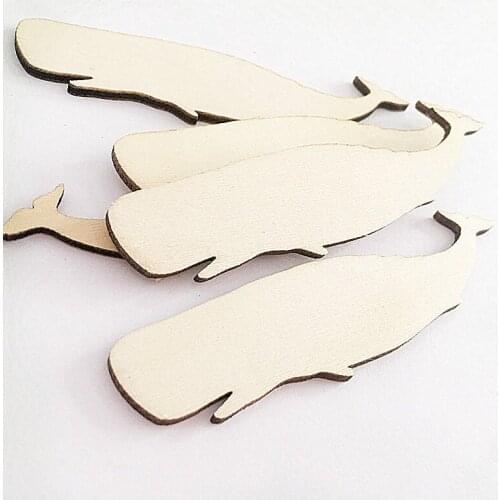 10 PCS original wood color dolphin chip cartoon patch DIY handmade accessories