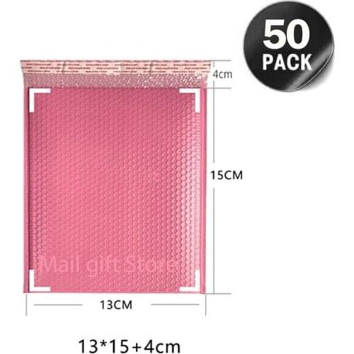 13x15cm Padded 20pcs Pink Pearl Envelope Bag For Bubble Envelope Mailer Office For Self Bag Gift Packaging Mail Gift Store