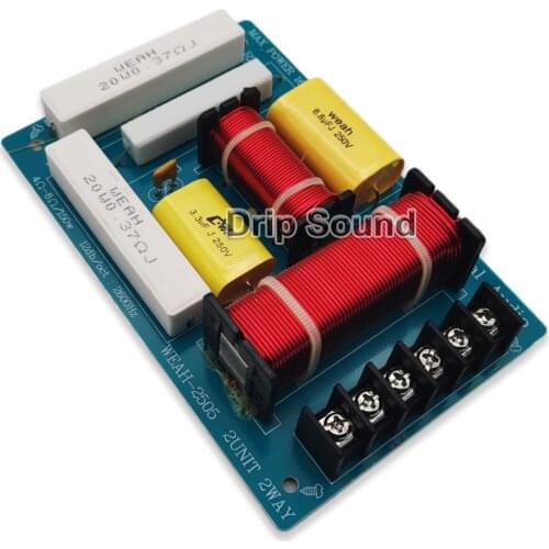 160W Weah-2505 High-Low 2 Way 2 Unit Hi-Fi Audio Amplifier Speaker Frequency Divider Crossover Filters