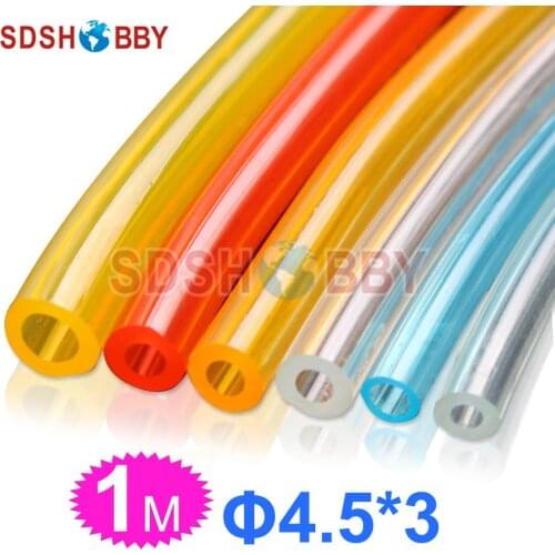 4.5*3mm 1 Meter Softer Fuel Line/ Fuel Pipe for Gasoline /Petrol Engine-Yellow/ Blue Color