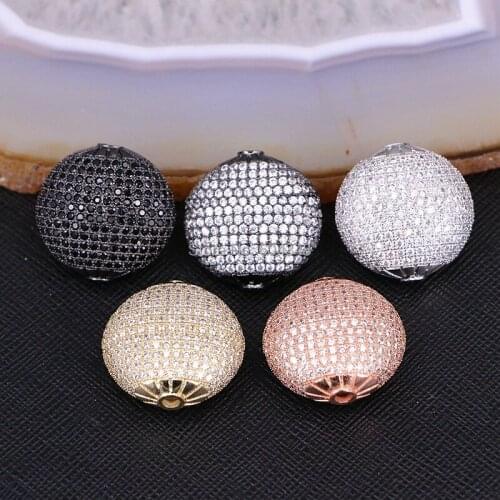 5PCS ZYZ183-0004 Micro pave CZ Copper Beads, Mix Color Round Ball Beads Fit Fashion Bracelet Jewelry Findings DIY Spacer beads