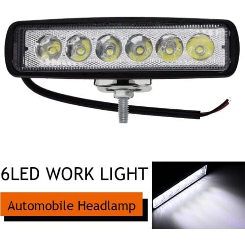 6 LEDs 12 V 18 W LED projecteur de jour de voiture projecteur antibrouillard étanche lumière de travail blanche Motorcycle lamp