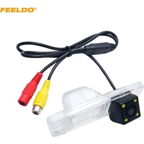 FEELDO 1PC Auto Backup Rear View Car Camera With LED For Hyundai Sonata/Elantra/Accent/Veracruz/Tucson/Carens #FD-3920