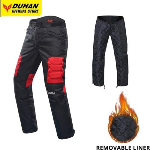 DUHAN Mens Motorcycle Pants Motocross Trousers Waterproof Cycling Pants Off Road Riding Clothing Wear Resistant Protective Gear
