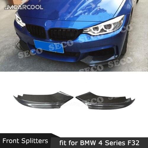 For BMW 4 Series F32 F33 M Sport 2014-2017 Front Lip Aprons Bumper Splitters Carbon Fiber / FRP Flaps Cupwings Car Styling