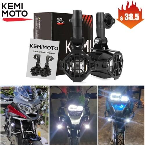 Motorcycle Auxiliary Lights 40W Spot Driving Fog Lamps For BMW R1200GS R1250GS For KTM For Honda Africa Twin 1000 For Yamaha MT
