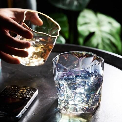 Creative Glass Cups Heat Resistant Wine Glasses Water Goblets Double Wall Glass Cup Tequila Shots Glass Bar Cup Set Gifts