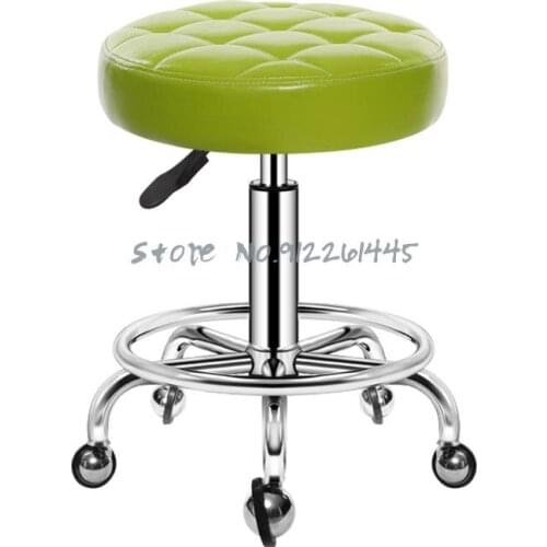 Chair lift famous beauty stool backrest big work chair rotating hairdressing round stool lifting stool not stuck on pulley stool