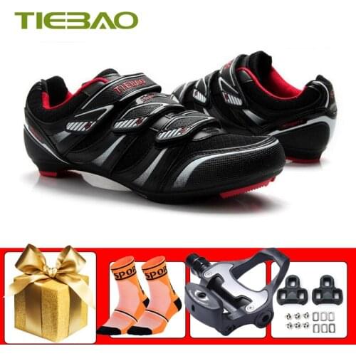 Tiebao Road Cycling Sneakers Add Pedals Sapatilha Ciclismo Breathable Self-locking Wear-resistant Athletic Bicycle Riding Shoes