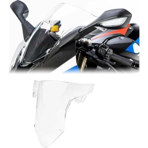 Motorcycle PC Plastic Windshield Windscreen For BMW S1000RR 2019-2020 black/clear