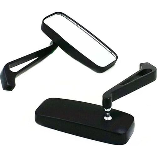 Motorcycle Black Rear Side Rearview Mirrors Cruiser Chopper Cafe Racer Old School Bobber Dirt bike Touring