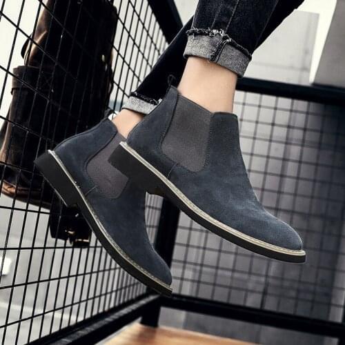 Men Boots Warm 2020 New Winter Male Chelsea Boots for Men Leather Ankle Boots Man Booties Footwear Outdoor Bot Shoe Plus Size