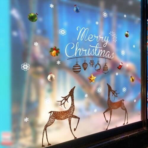 Christmas window glass removable PVC wall sticker Christmas DIY snow stickers decal Christmas Party home Shopwindow decor murals