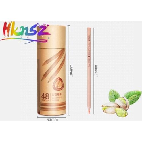 48 New soft log color non-toxic color pencil color pencil for school supplies children prism color pencil