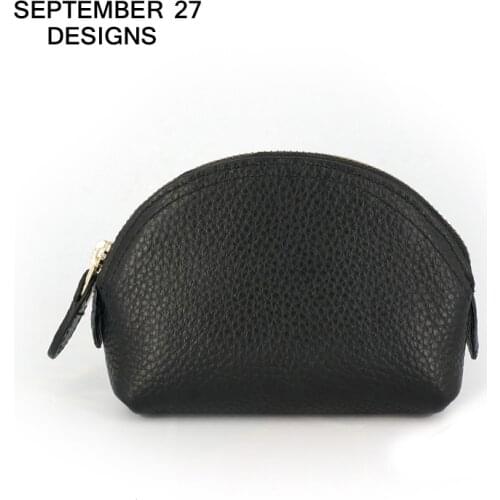 New Fashion Womens Wallets Genuine Leather Shell Design Small Coin Purses Storage Bag Zipper Pocket Key Pouch Ladies Money Bags