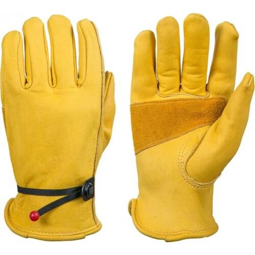 Motorbike Biker Racing Car Riding Work Hand Motor Moto Gloves Men Motorcycle Gloves Leather Genuine Cowhide Motocross