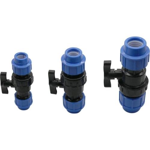 Plastic DN20 DN25 DN32 Pipe Valve Garden Waterstop Connectors Irrigation Water Valve Adapters Pipe Tube Connection Fittings 1Pc