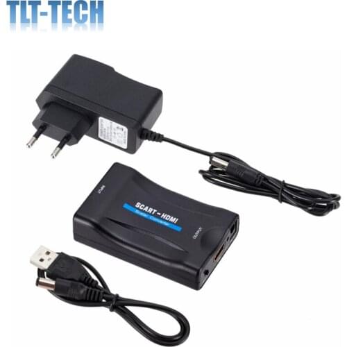 Free shipping 720P 1080P Scart To HDMI Converter adapter video converter