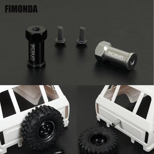 RCRUN Metal Spare Wheel Mount Hexagon Hub Adapter for 1/10 RC Crawler SCX10 TRX4 Defender Bronco Cherokee Wrangler LC80 Body