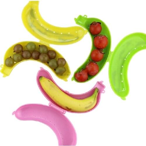 1Pcs Fruit Banana Protector Box Holder Case Lunch Container Storage Trip Outdoor Boxes Candy Cookies Snacks Holders 3 Colors
