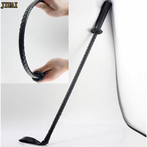 PU Leather Spanking Rod Whip Slave Role-play BDSM Bondage Sexy Weave Flogger Paddle Sex Toys For Couples Women Exotic Accessorie