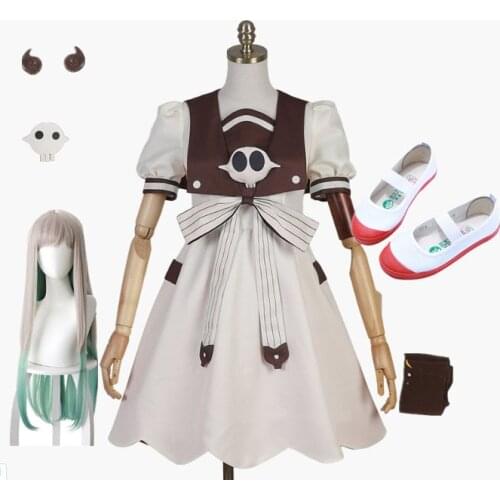 Anime Toilet Bound Jibaku Shounen Hanako kun Nene Yashiro Cosplay Costume Wig Women Dress for Halloween Party