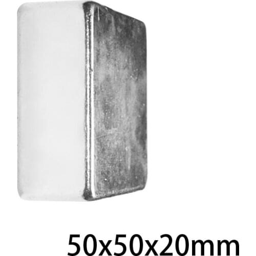 1/2/3PCS 50x50x20 mm Thick Rare Earth Neodymium Magnet 50*50mm Super Powerful Strong Magnets 50x50x20mm Big Block 50*50*20 mm