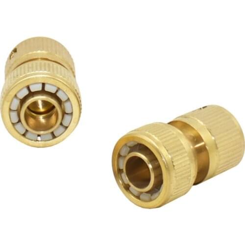 Brass 5/8" garden hose Quick Connector copper waterstop Connector irrigation hose for water 1pcs