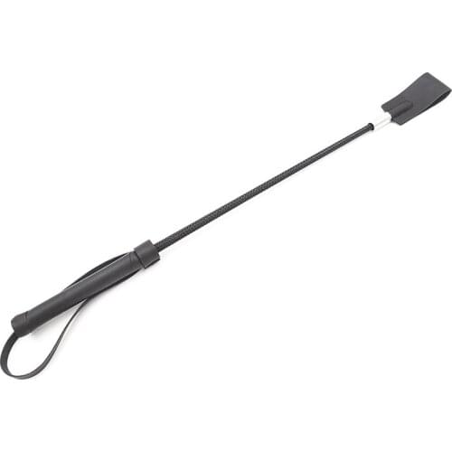 17.7 inch Leather Whip Riding Crop Jump Bat Horse Equestrian with Double Slapper for Horse Riding Equestrian