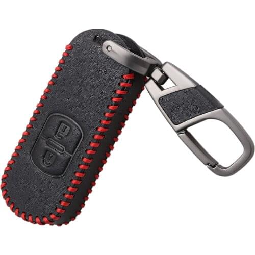 2BTNS Smart Key Leather Cover Case For Mazda 3 2 5 6 For Mazda 6 Axela CX-3 CX-5 CX5 CX-7 CX7 CX-9 RX8 Auto Smart Keys