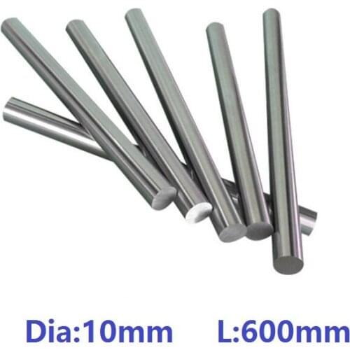 30pcs/lot 10mm linear shaft 600mm long 10x600mm hardened linear shaft chromed plated linear shaft CNC router 3D printer parts