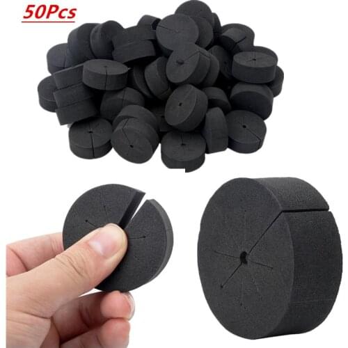 50Pcs Garden Clone Collars Neoprene Inserts Sponge Block for Hydroponics Systems Cloning Machines DIY Plant Cloner