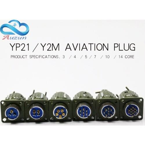 Aviation plug socket round connectorYP series 2/3/4/7/10/12core diameter 21MM aviation plug