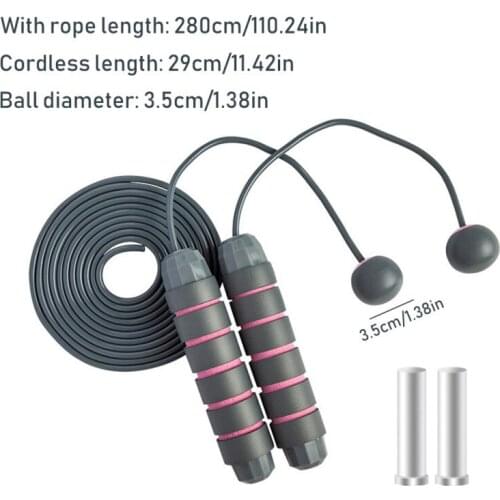 CordlessTraining Ropeless Skipping Rope Adjustable Weighted Rapid Speed Jumping Rope Cable With Ball Bearings Dual Purpose Cord