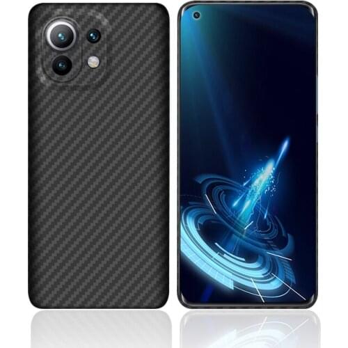 For MIUI/Xiaomi 11 Mobile Phone 5g Aramid Fiber Ultra-Thin Anti-Fall Protective Cover Fashion Trend Carbon Fiber Phone Case