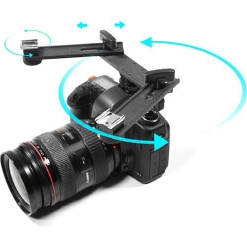 13in Twin Speed Light Flash Dual Hot Shoe Bracket Mount Holder for DSLR SLR Cameras Photo Video Photography Accessories