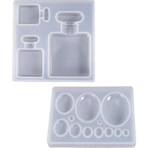 Perfume Bottle Gemstone Patch Mold DIY Crystal Epoxy Glue Crafts Decorations Pendant Making Silicone Molds