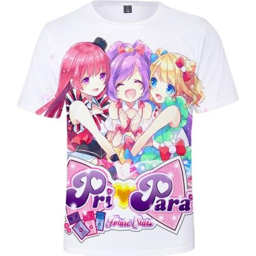 Idol Time Pripara 3D Print Spring Summer Preppy Men/Women Street Clothes T-shirt Streetwear Kawaii style