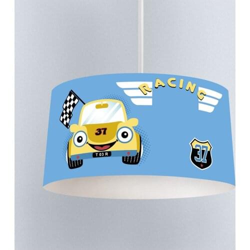 Lamp For Kids Bedrooms Light Chandelier for Living Room Childrens Room Blue Racing Car Model 179