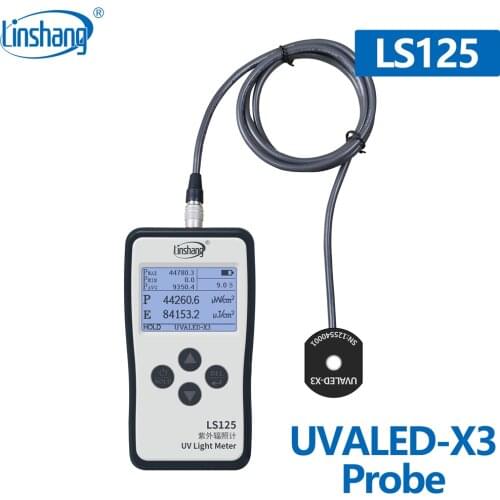 Linshang UVALED-X3 probe UV sensor for LS125 UV intensity meter test irradiance and energy for UVA and UVV light source