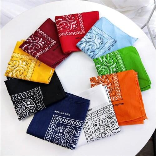 Fashion Rock Cool Girls Hair Accessories Square Scarf Female Bandanas Headwear Decoration Fashion Women Hair Tie Band Head Scarf