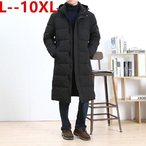 BIG 8XL 7XL 6XL Winter Jacket Men brand clothing 2020 New Parka Men Thick Warm Long Coats Men High quality Hooded jacket black