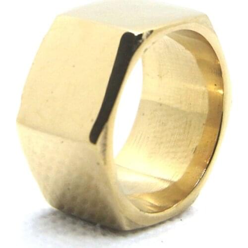 316L Stainless Steel Fadeless Rustless Jewelry US Size 7-13 Polishing Punk Nut Ring For Gift