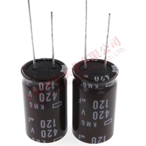 New 5pcs/lot 420v120uf 120uf 400V Electrolytic Capacitor KMG series 18*31