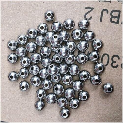 Wholesale 304 stainless steel round ball spacer beads matching metal beads size 4mm 6mm 8mm 10mm good quality hot selling items