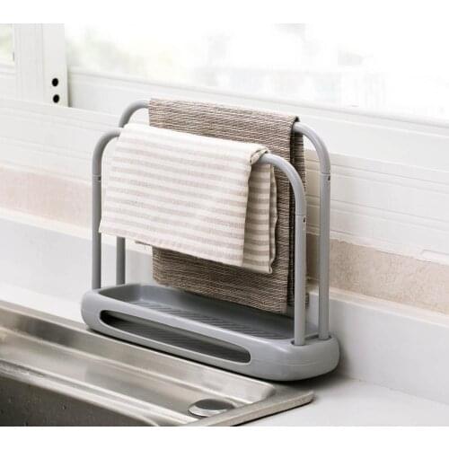 Plastic Rag Shelf Mesa Clean Drain Rack Kitchen Sink Soap Shelf Sink Sponge Holder Rack