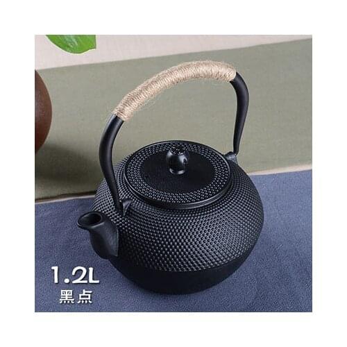 Iron copper cast iron pot cover black spots in Japan No coating iron of old iron boiling water Iron teapot 1200 ml