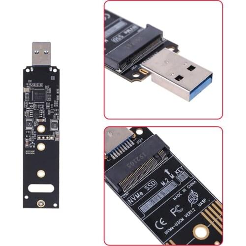 Portable High Performance NVME to USB Adapter M.2 SSD to Type-A Card USB 3.1 Gen 2 Bridge Chip to M2 SSD Key M for Windows