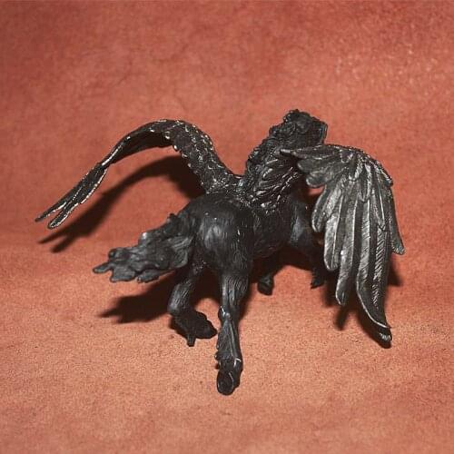 Pvc figure model toy black flying horse